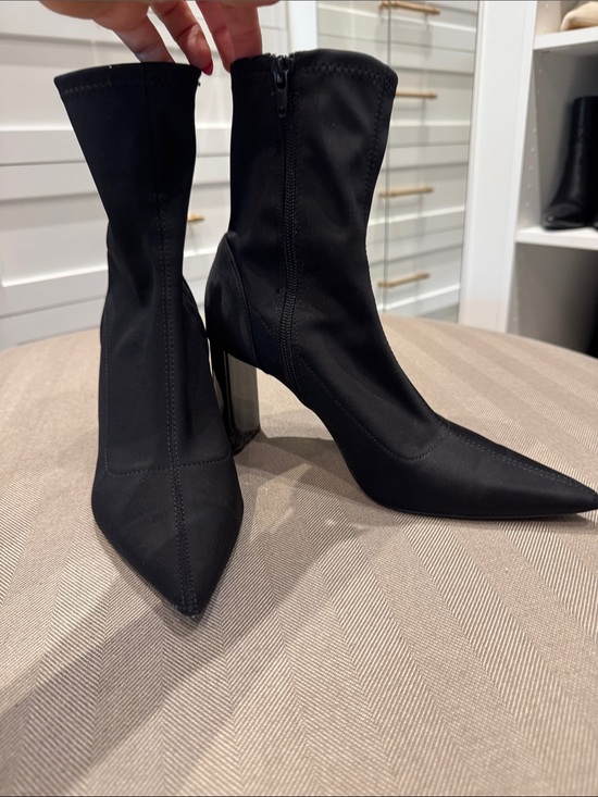 Zara Shoes - Zara Black Pointed Toe Mid-Calf Heeled Boots